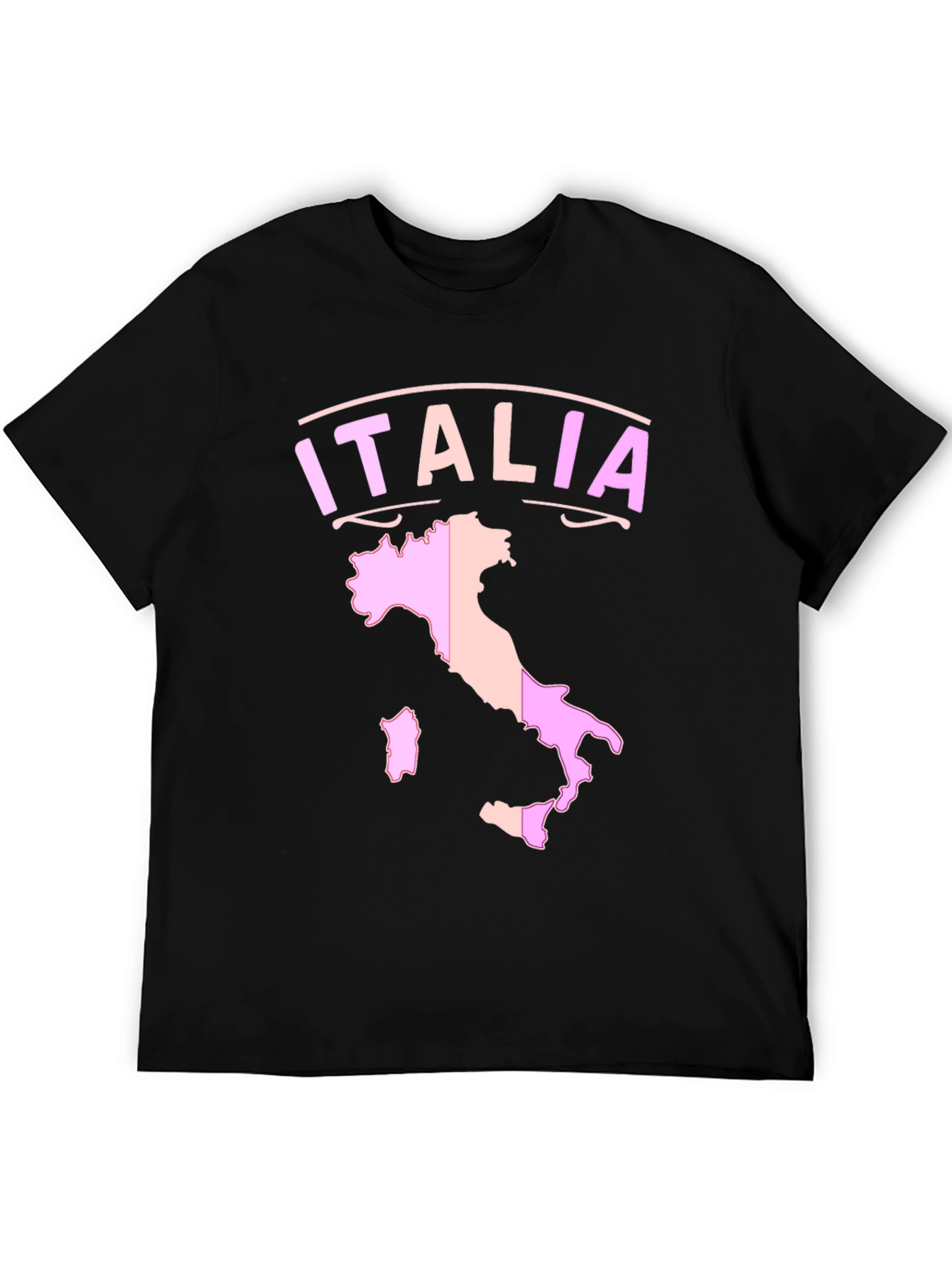 Italia Map Graphic Tee - Black T-Shirt