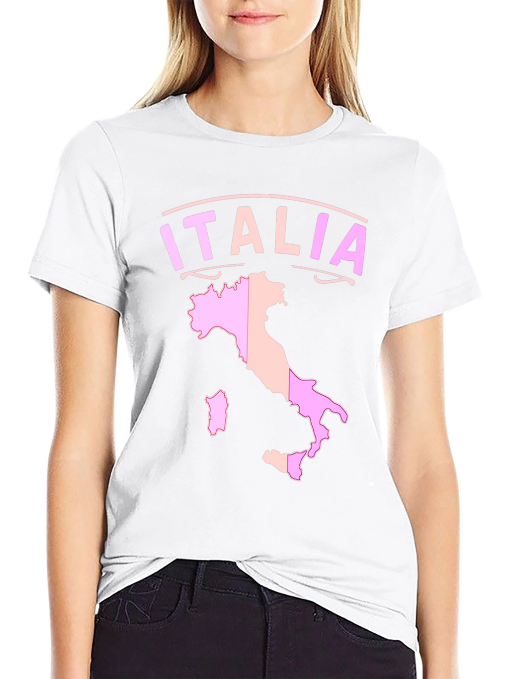 Italia Map Graphic Tee - Black T-Shirt