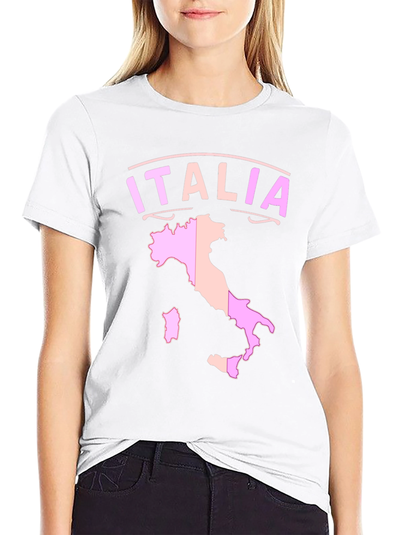 Italia Map Graphic Tee - Black T-Shirt