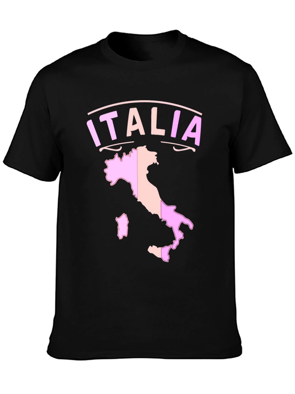 Italia Map Graphic Tee - Black T-Shirt