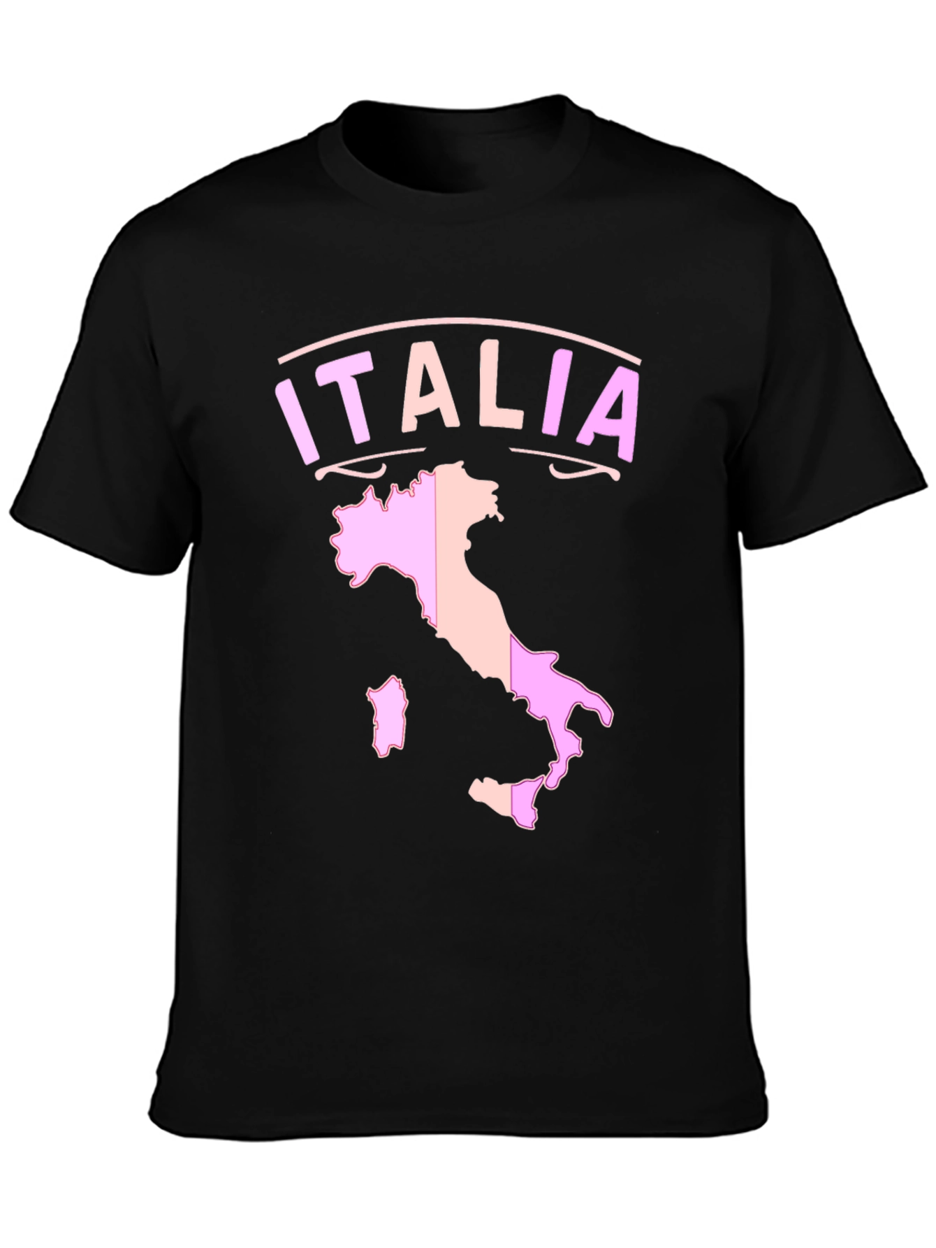 Italia Map Graphic Tee - Black T-Shirt
