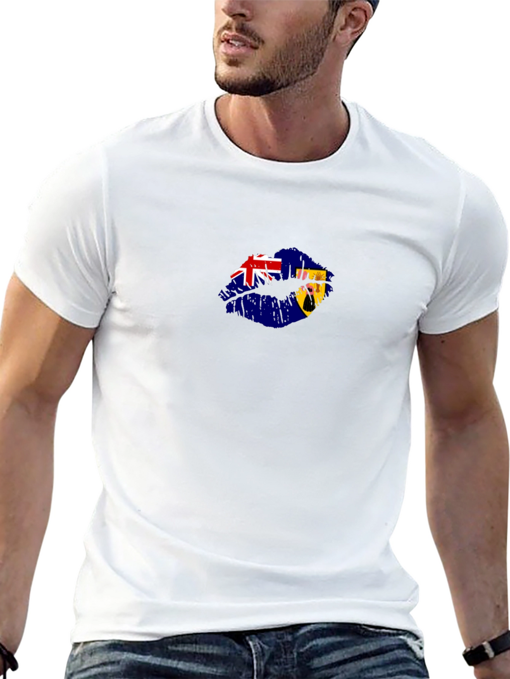 Turks & Caicos Islands Flag Lips T-Shirt
