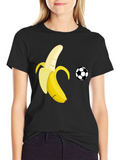 Banana Soccer T-Shirt - Playful Graphic Tee