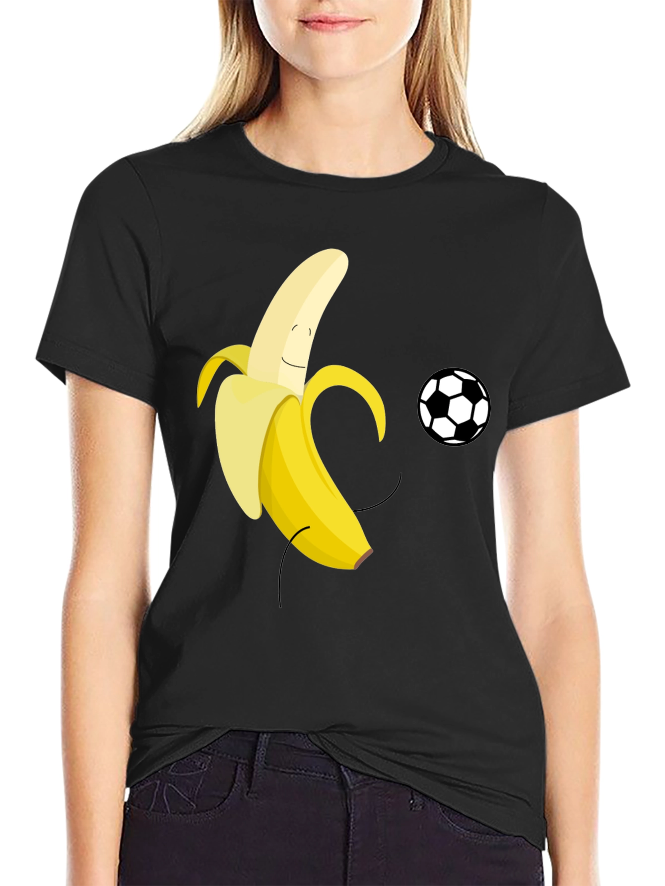 Banana Soccer T-Shirt - Playful Graphic Tee