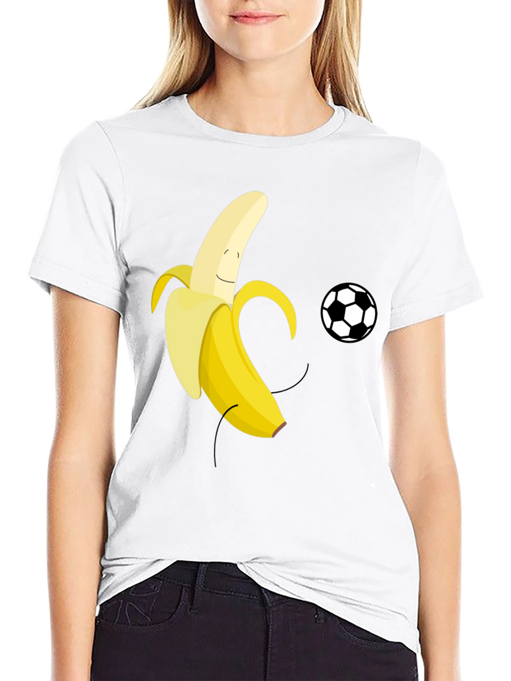 Banana Soccer T-Shirt - Playful Graphic Tee