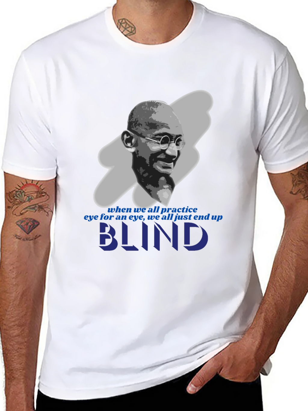 Gandhi Blind Quote Graphic T-Shirt