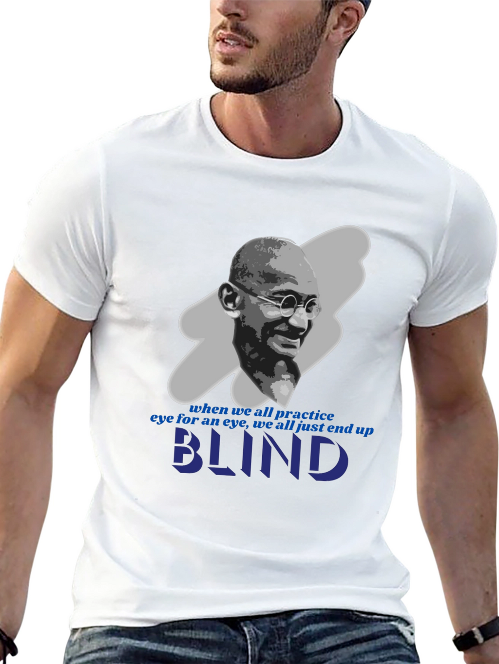 Gandhi Blind Quote Graphic T-Shirt