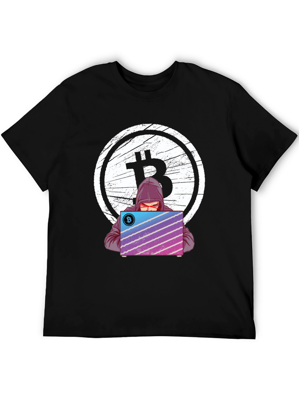 Bitcoin Hacker Graphic T-Shirt - Crypto Tee
