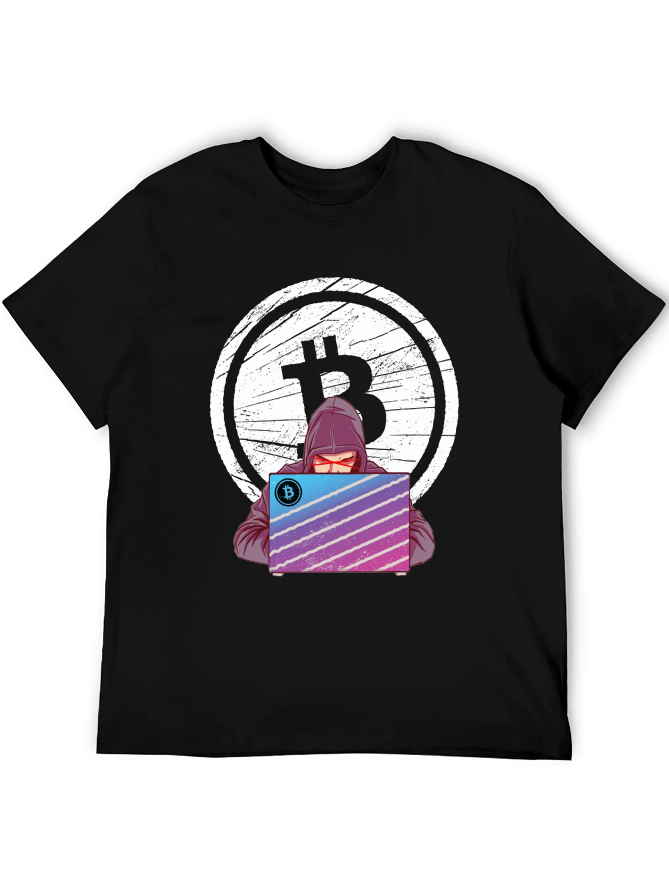 Bitcoin Hacker Graphic T-Shirt - Crypto Tee
