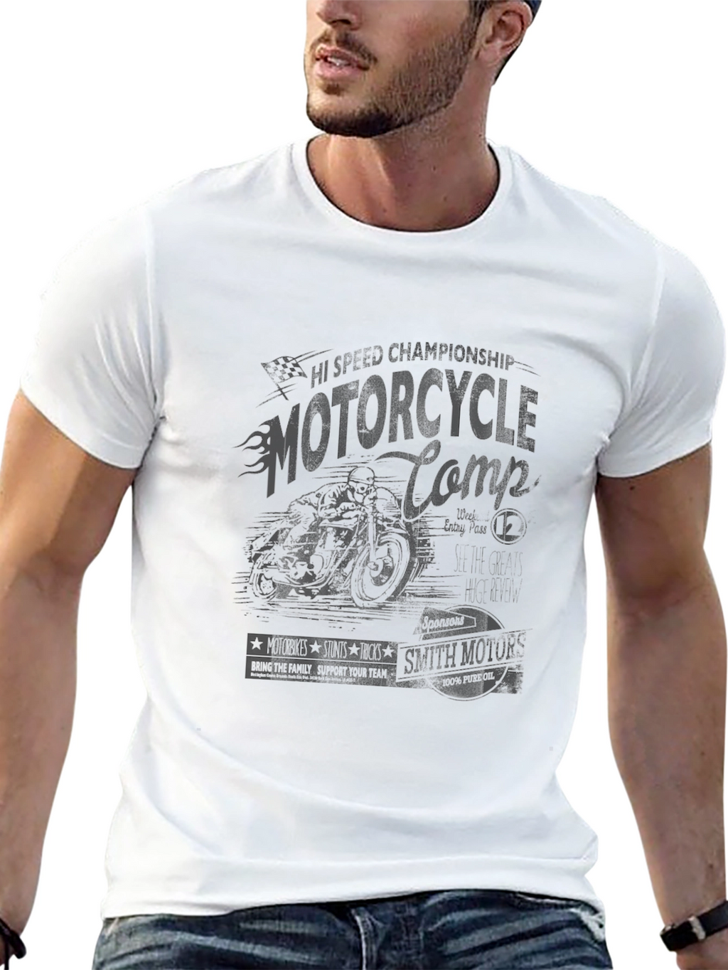 Retro Graphic Tee - Mens Black T-Shirt