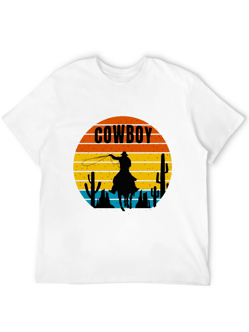 Cowboy Sunset Graphic Tee - Western Style