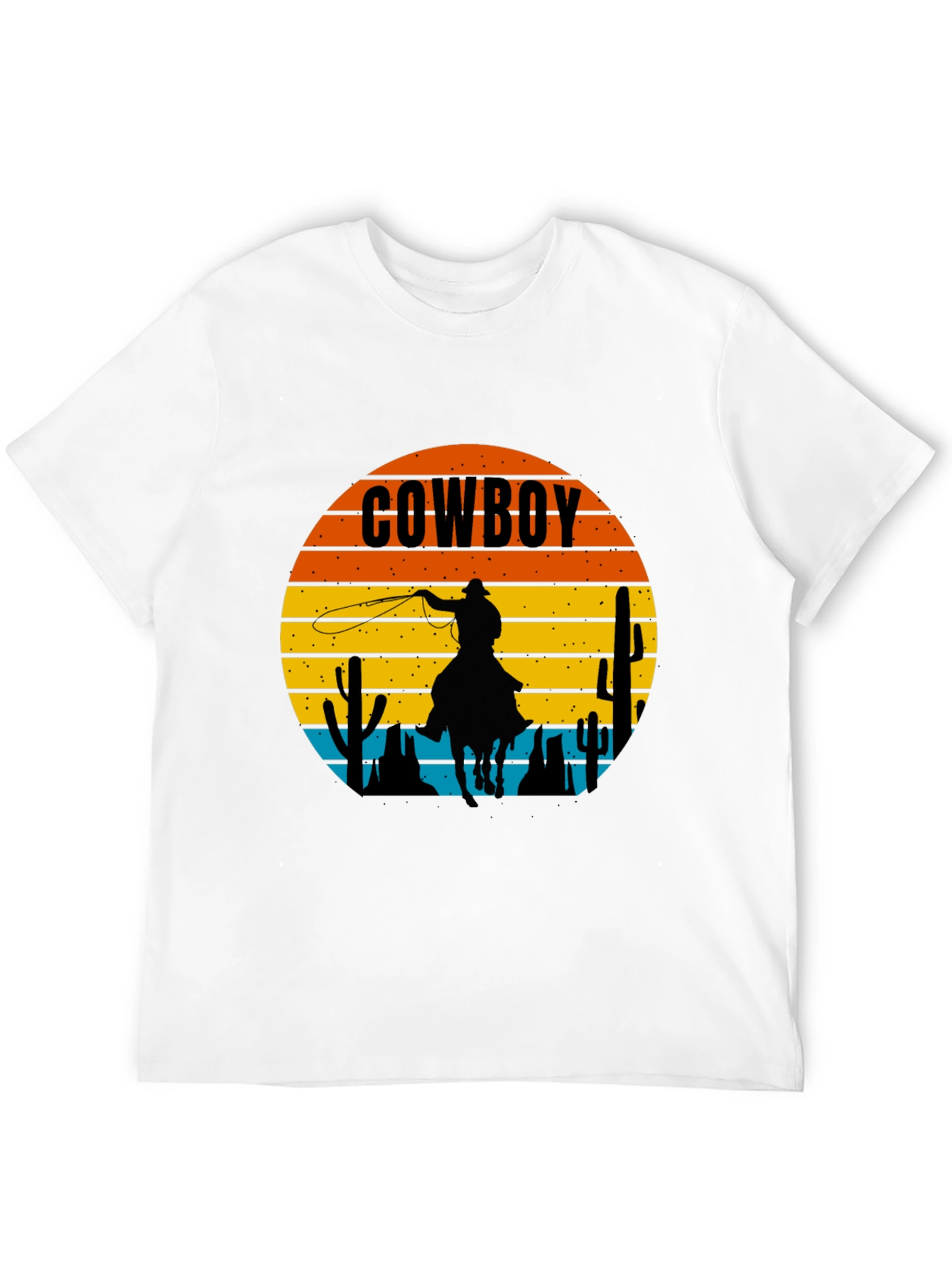 Cowboy Sunset Graphic Tee - Western Style