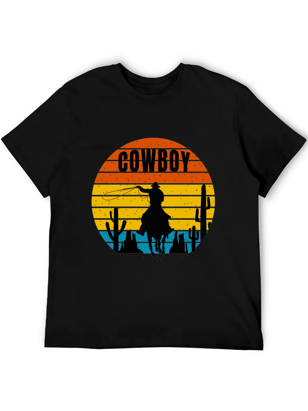 Cowboy Sunset Graphic Tee - Western Style
