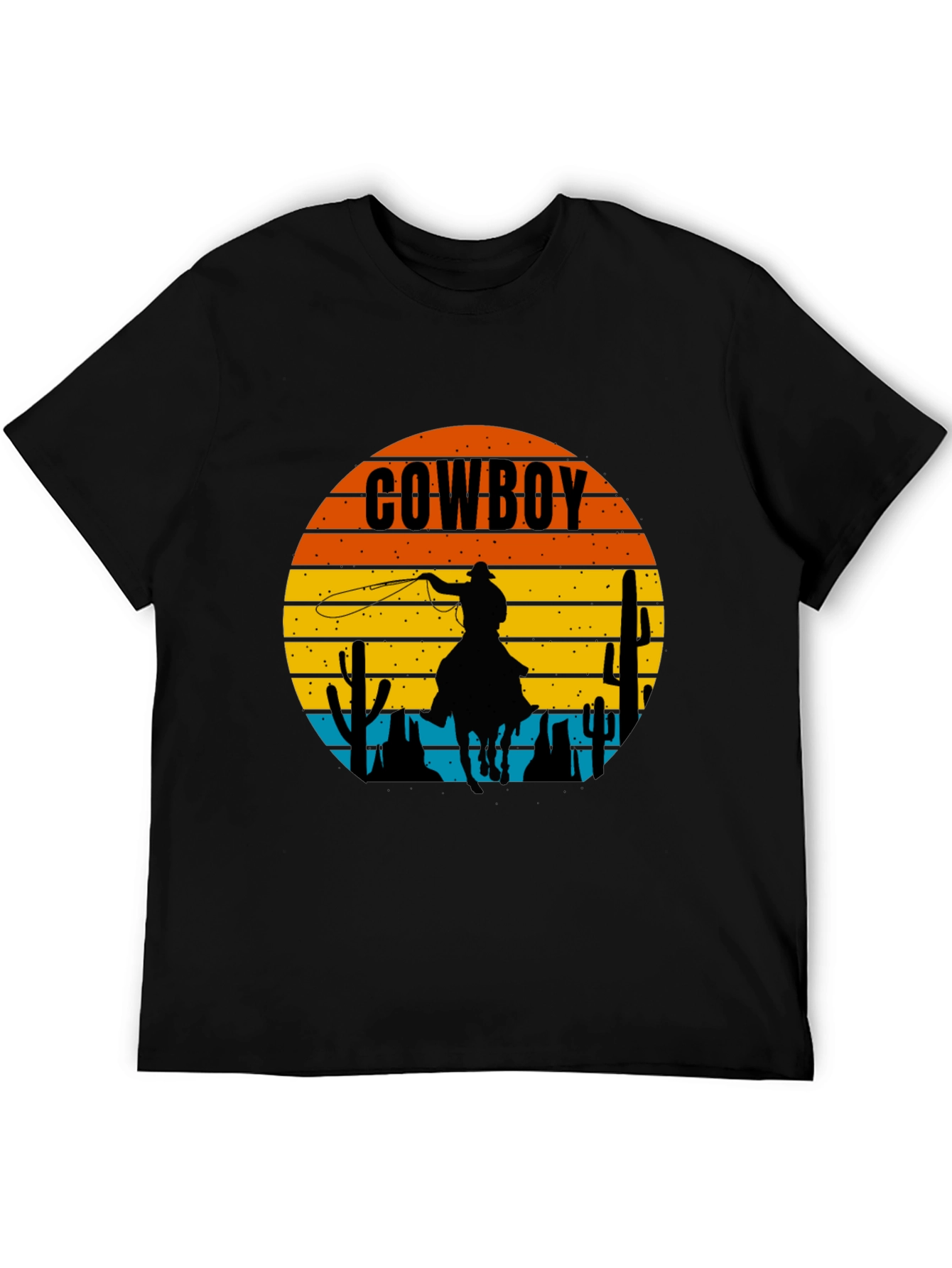 Cowboy Sunset Graphic Tee - Western Style