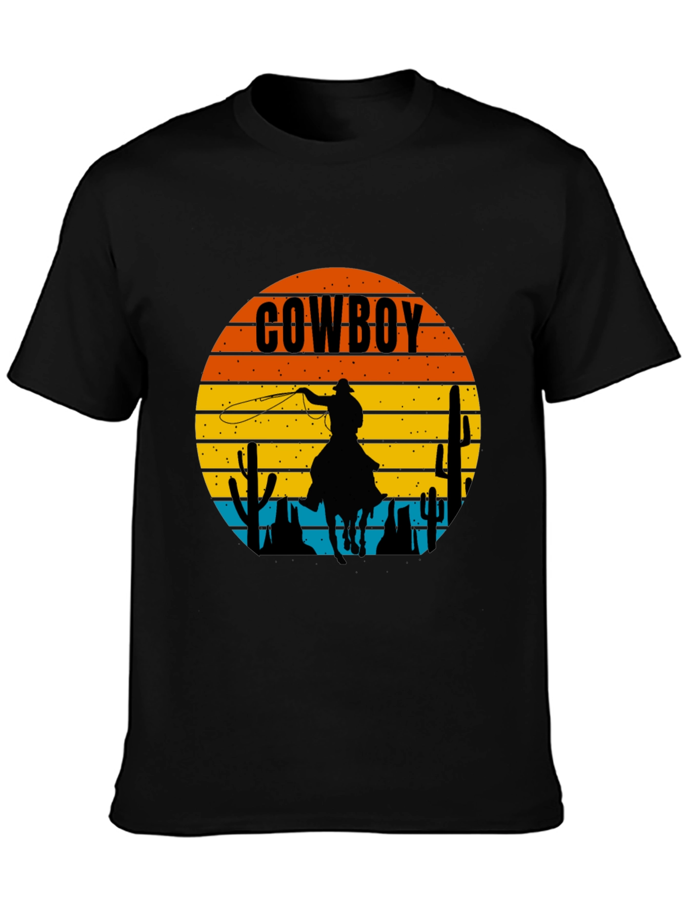 Cowboy Sunset Graphic Tee - Western Style