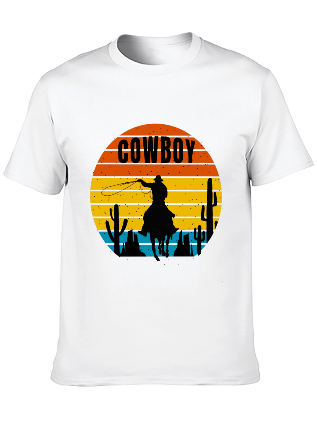 Cowboy Sunset Graphic Tee - Western Style