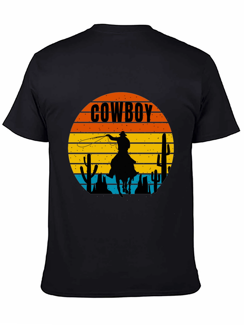 Cowboy Sunset Graphic Tee - Western Style