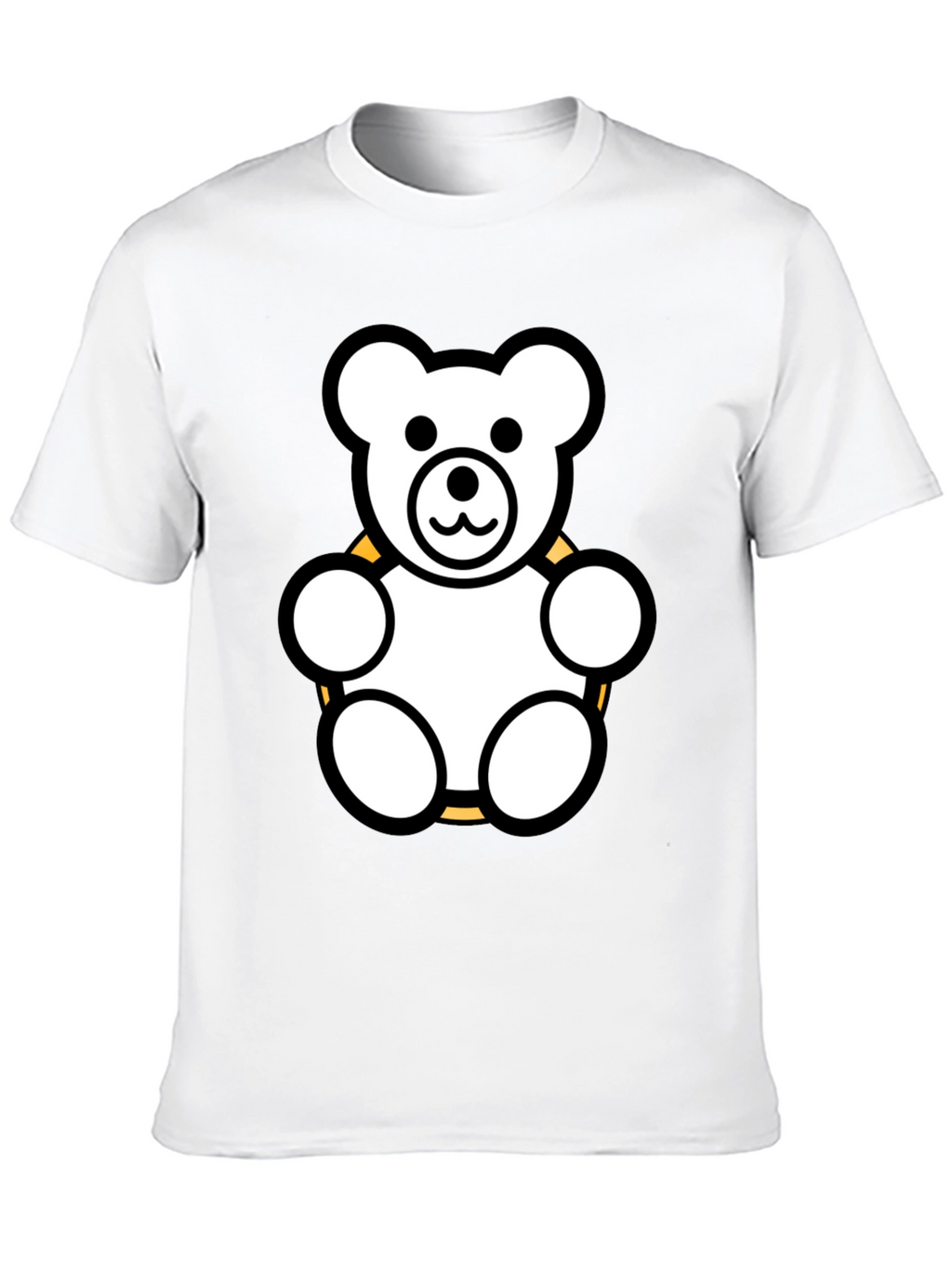 Teddy Bear Graphic Tee - Black Cotton Shirt