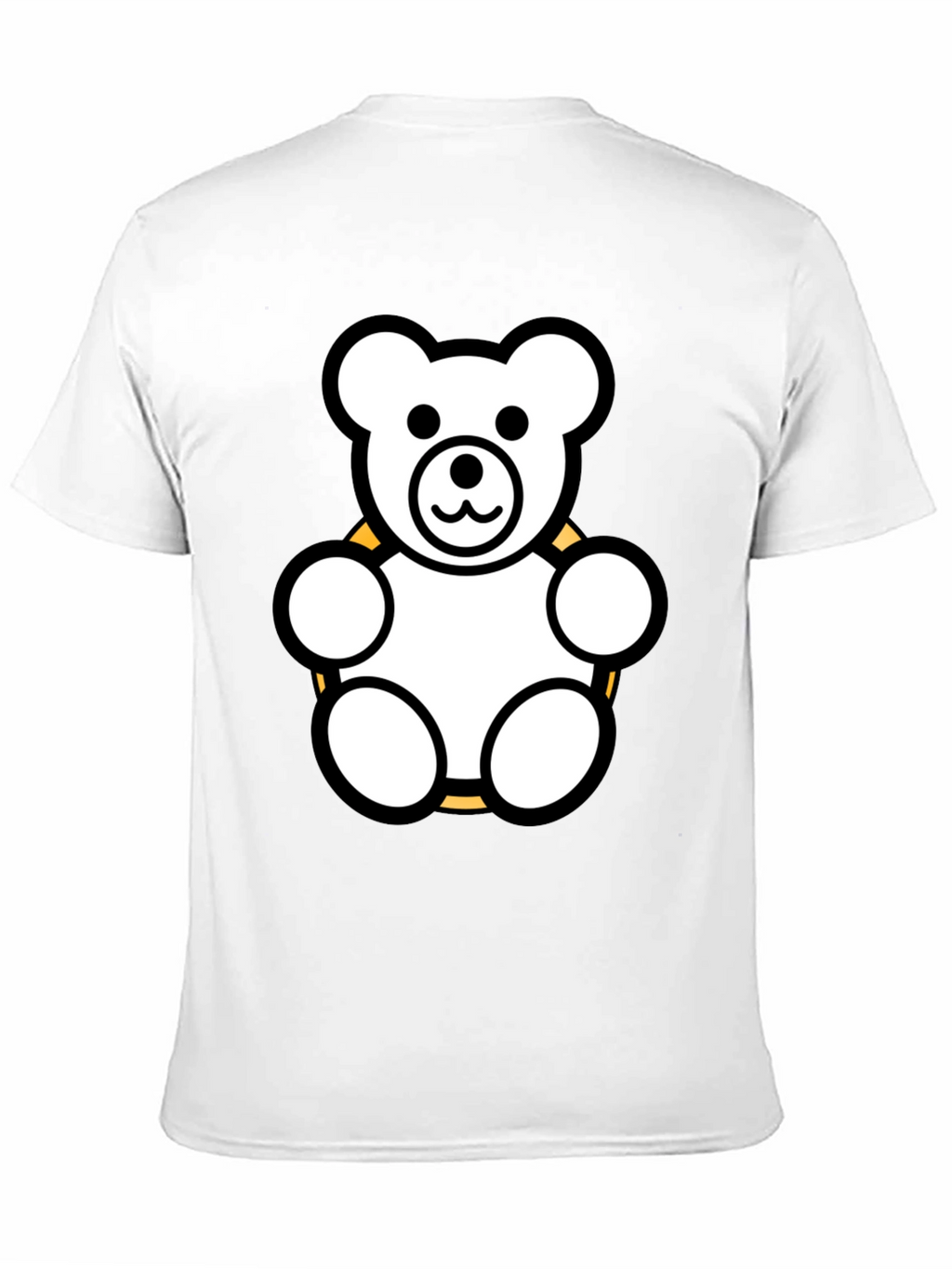 Teddy Bear Graphic Tee - Black Cotton Shirt