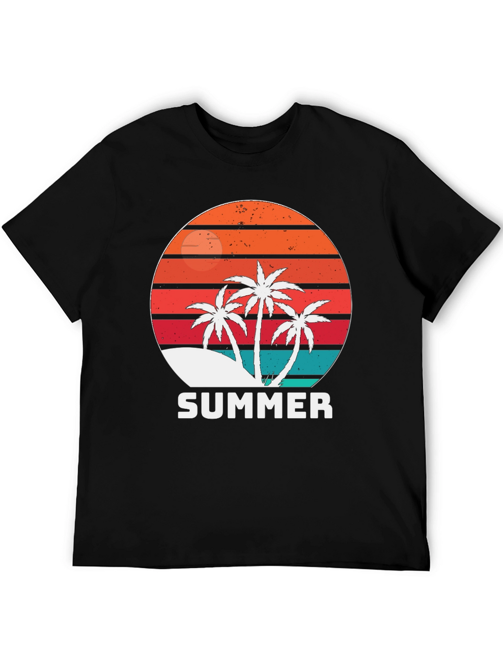 Retro Summer Palm Tree Graphic T-Shirt
