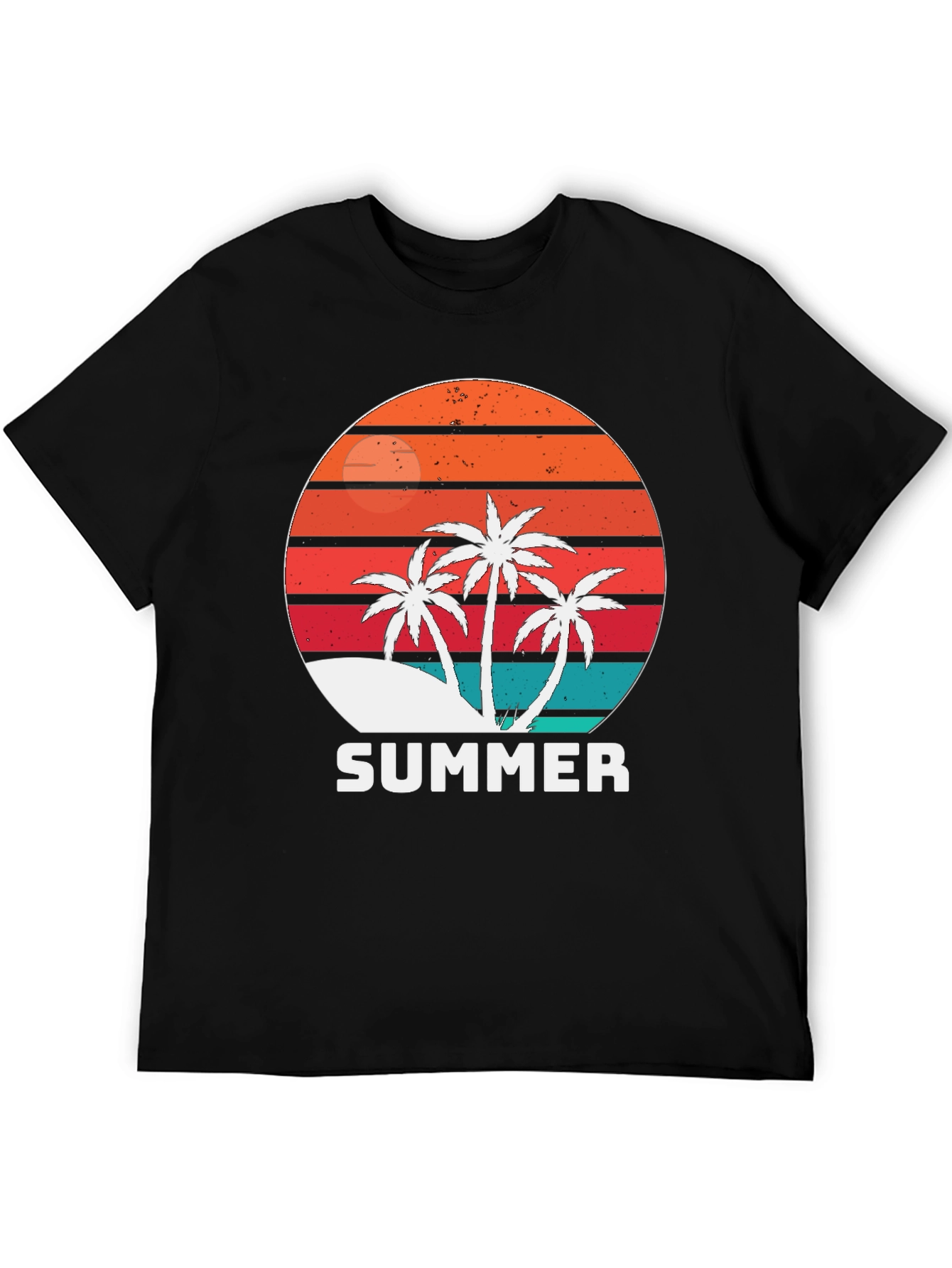 Retro Summer Palm Tree Graphic T-Shirt