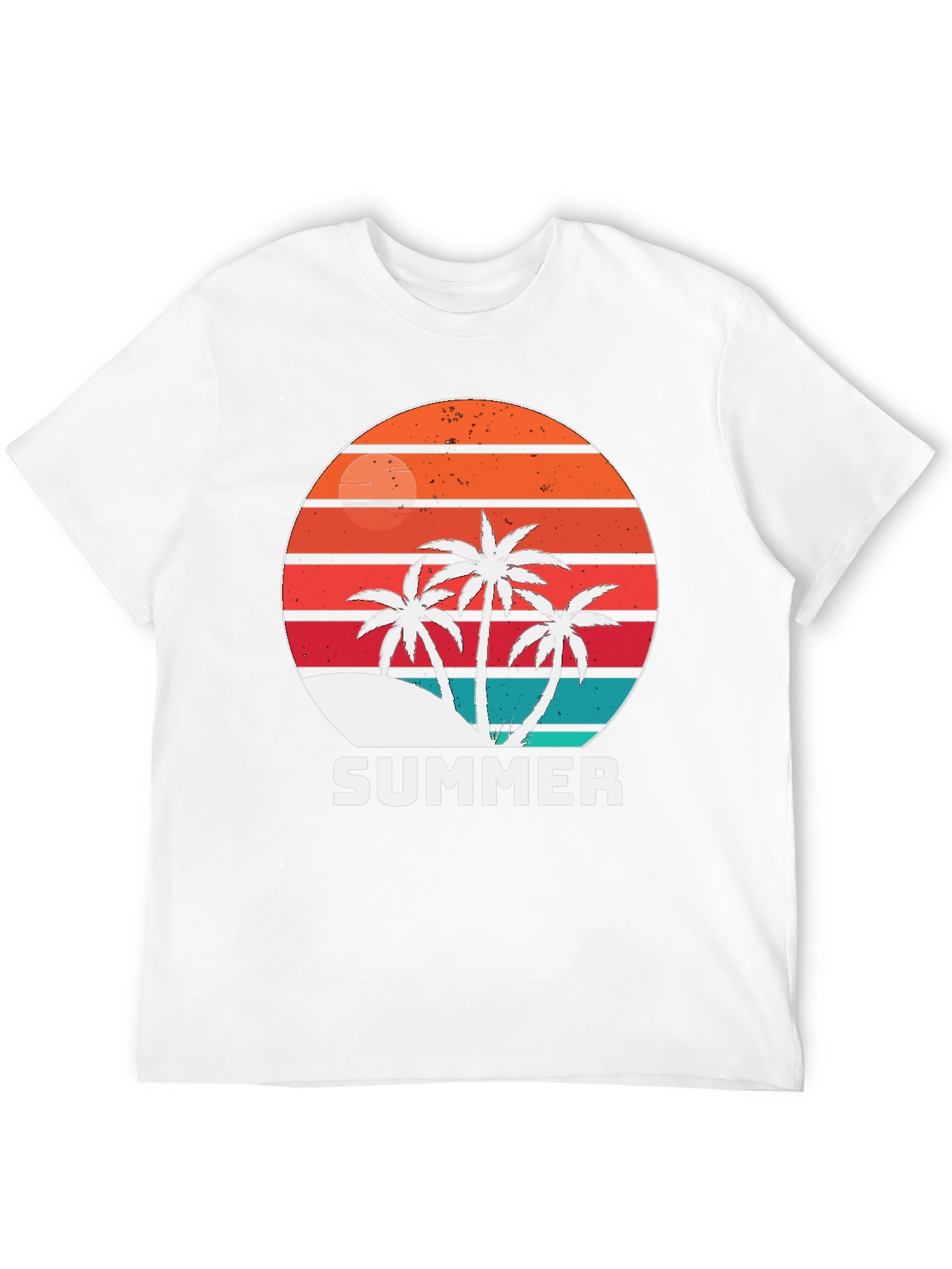 Retro Summer Palm Tree Graphic T-Shirt