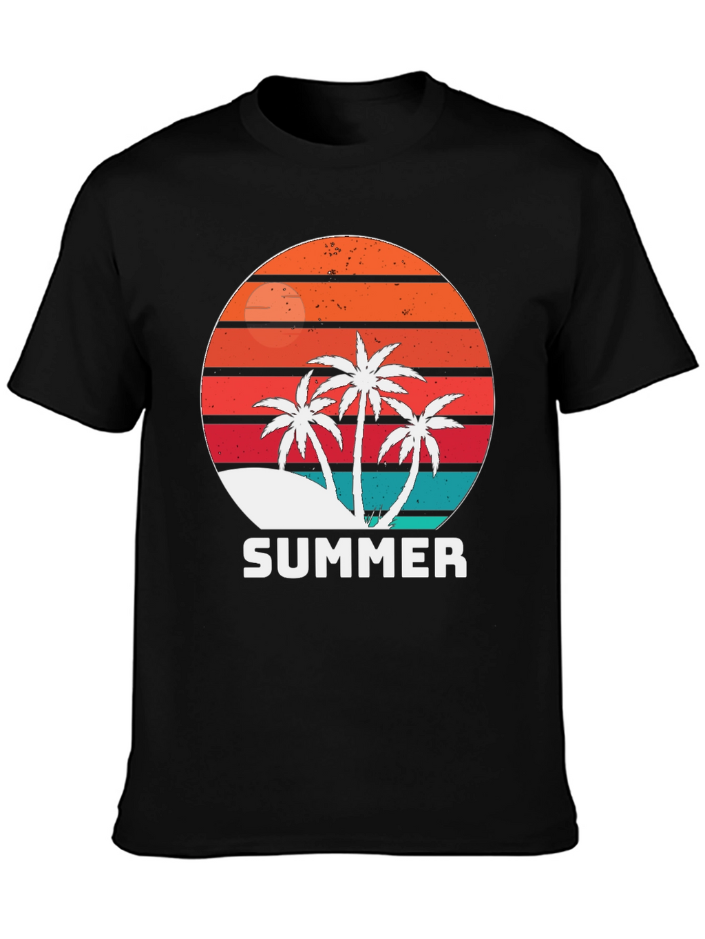Retro Summer Palm Tree Graphic T-Shirt