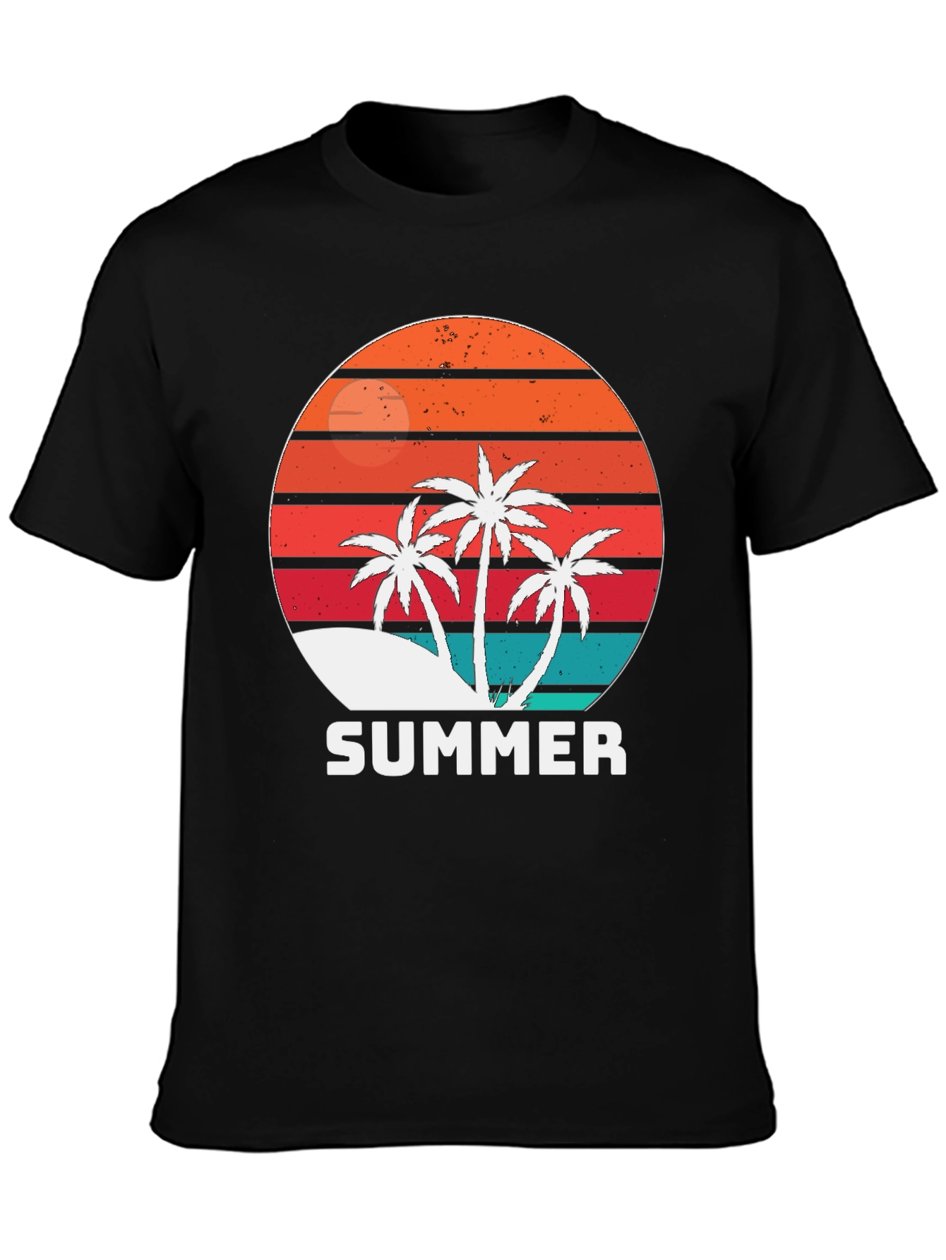Retro Summer Palm Tree Graphic T-Shirt