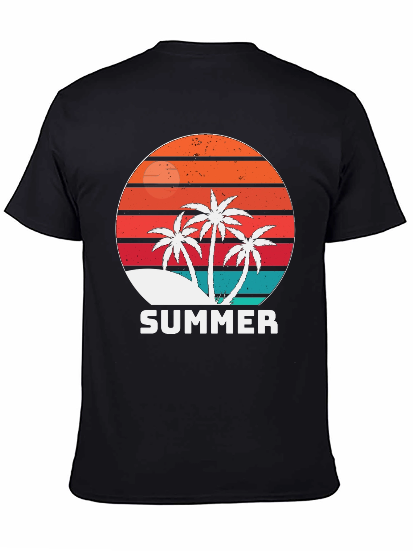 Retro Summer Palm Tree Graphic T-Shirt