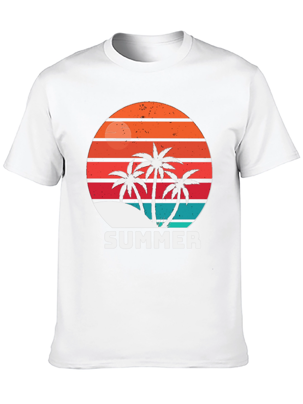 Retro Summer Palm Tree Graphic T-Shirt