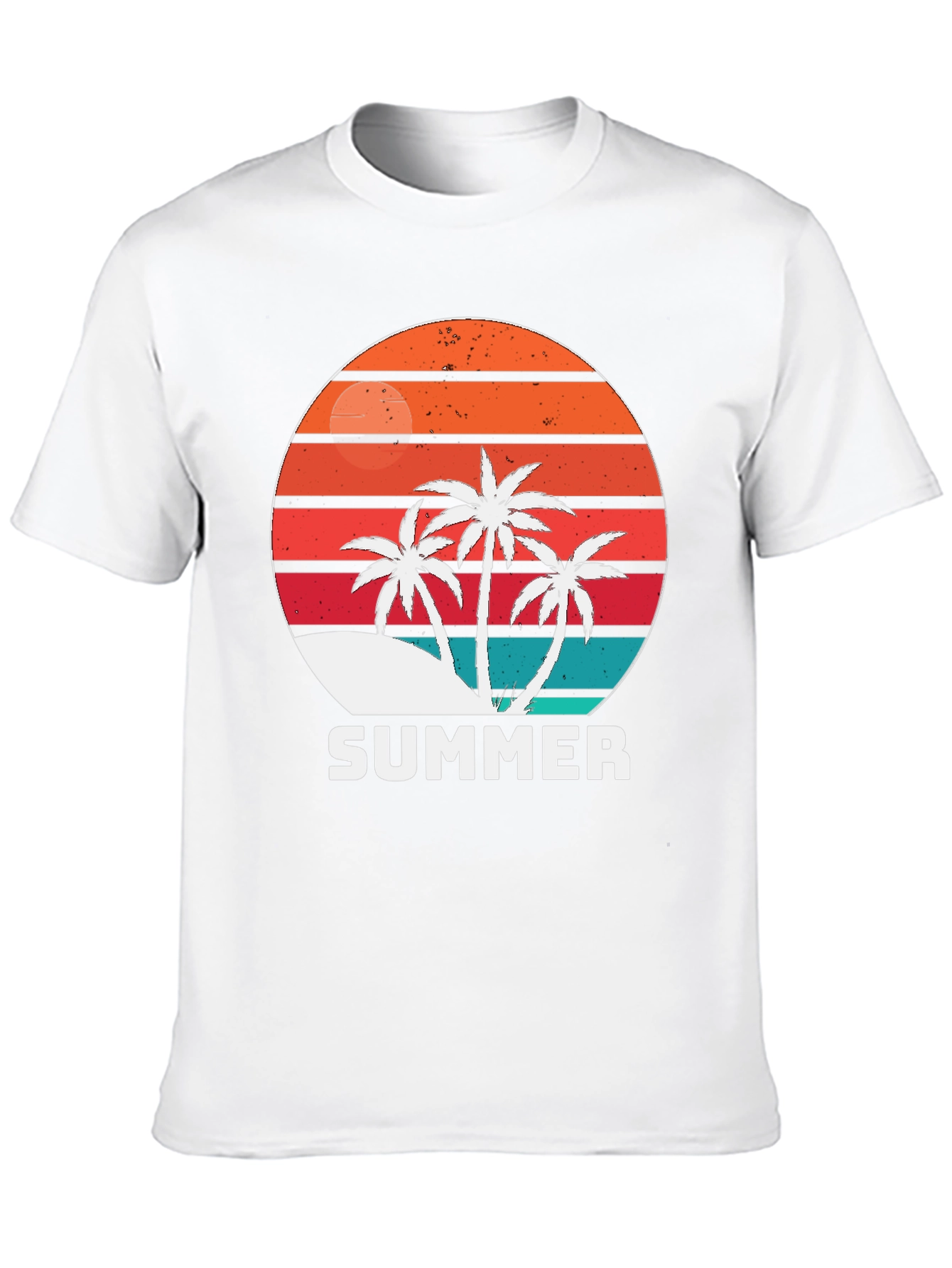 Retro Summer Palm Tree Graphic T-Shirt