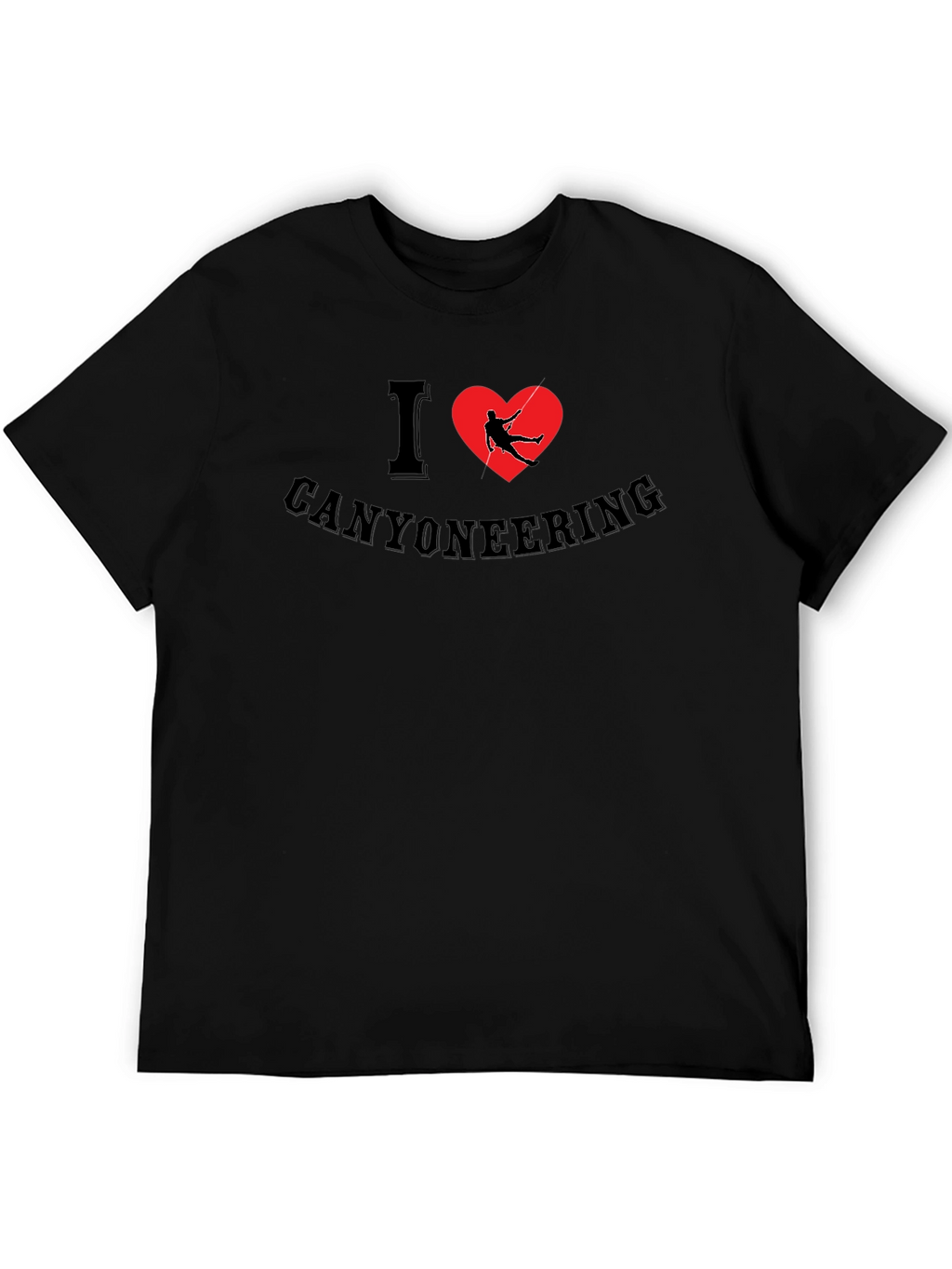 I Heart Canyoneering Black T-Shirt