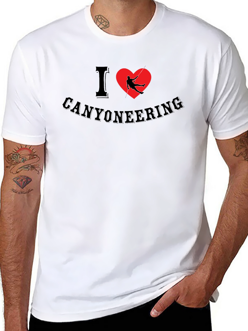 I Heart Canyoneering Black T-Shirt