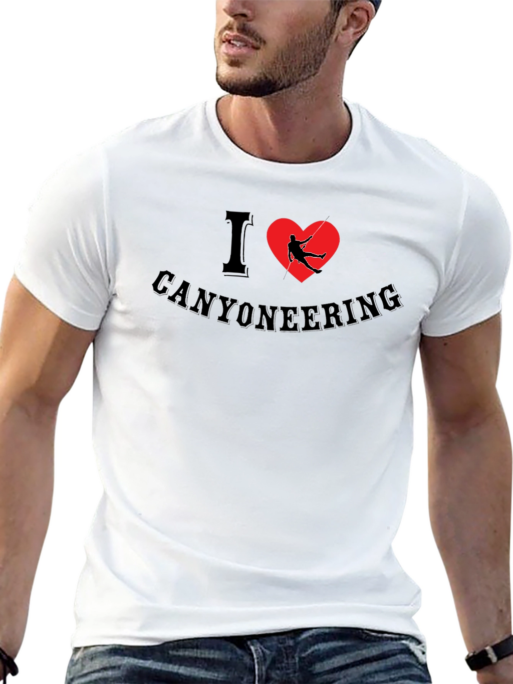 I Heart Canyoneering Black T-Shirt