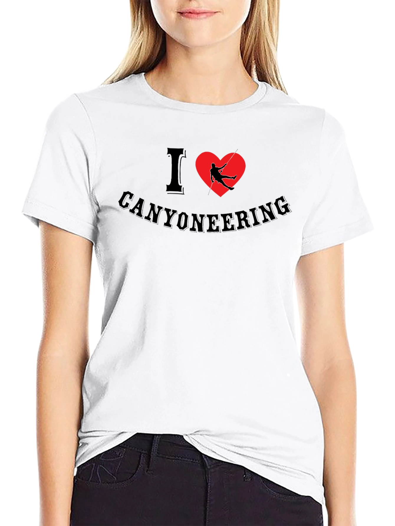 I Heart Canyoneering Black T-Shirt
