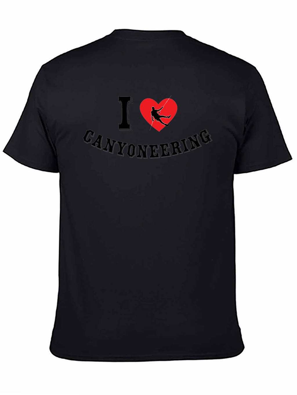 I Heart Canyoneering Black T-Shirt