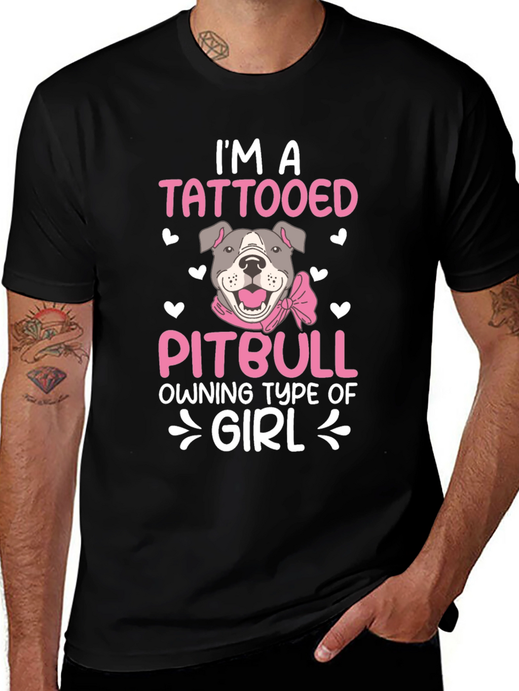 Tattooed Pitbull Girl T-Shirt