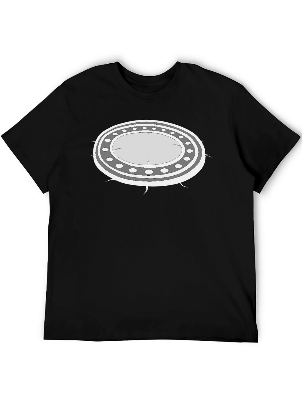 UFO Graphic Black T-Shirt - Unique Alien Design