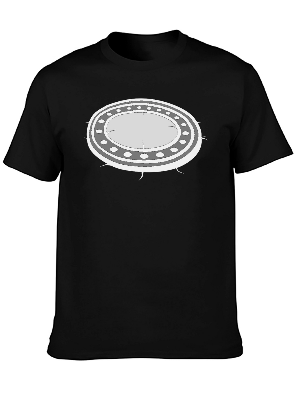 UFO Graphic Black T-Shirt - Unique Alien Design