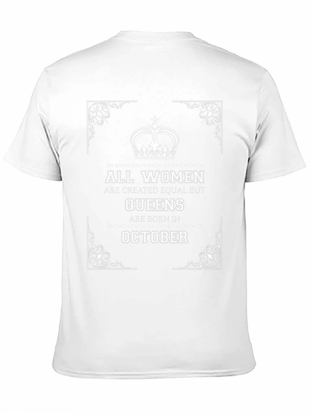 Queens Born in October Black T-Shirt