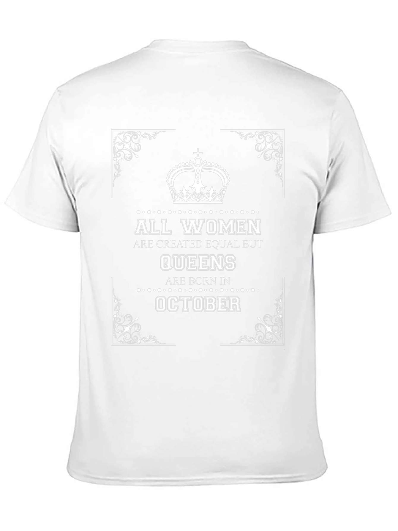 Queens Born in October Black T-Shirt