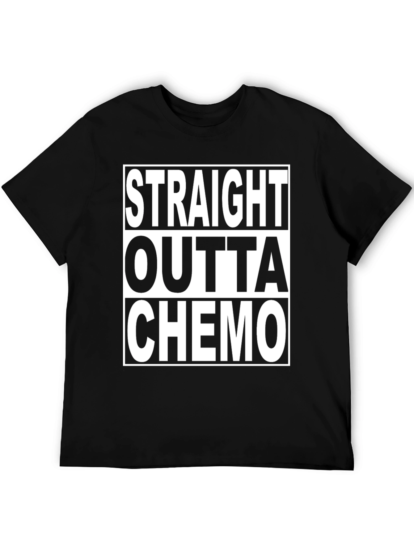 Straight Outta Chemo Graphic T-Shirt - Black