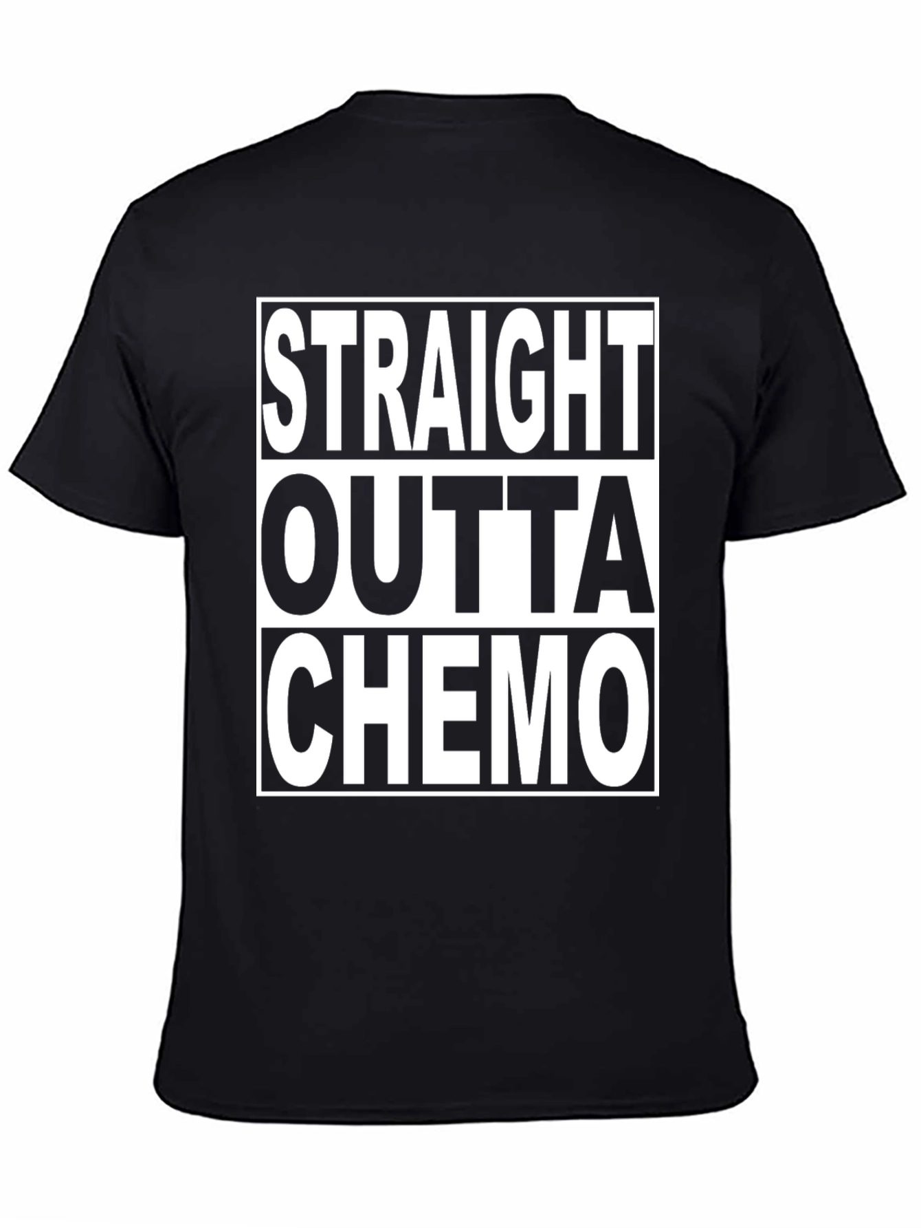 Straight Outta Chemo Graphic T-Shirt - Black