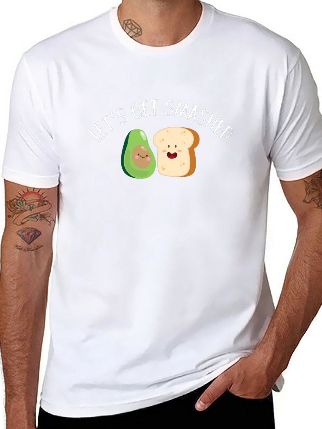Lets Get Smashed Avocado Toast Funny Graphic Tee