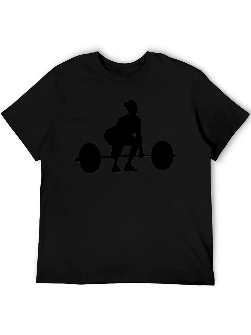 Weightlifting Silhouette Black T-Shirt
