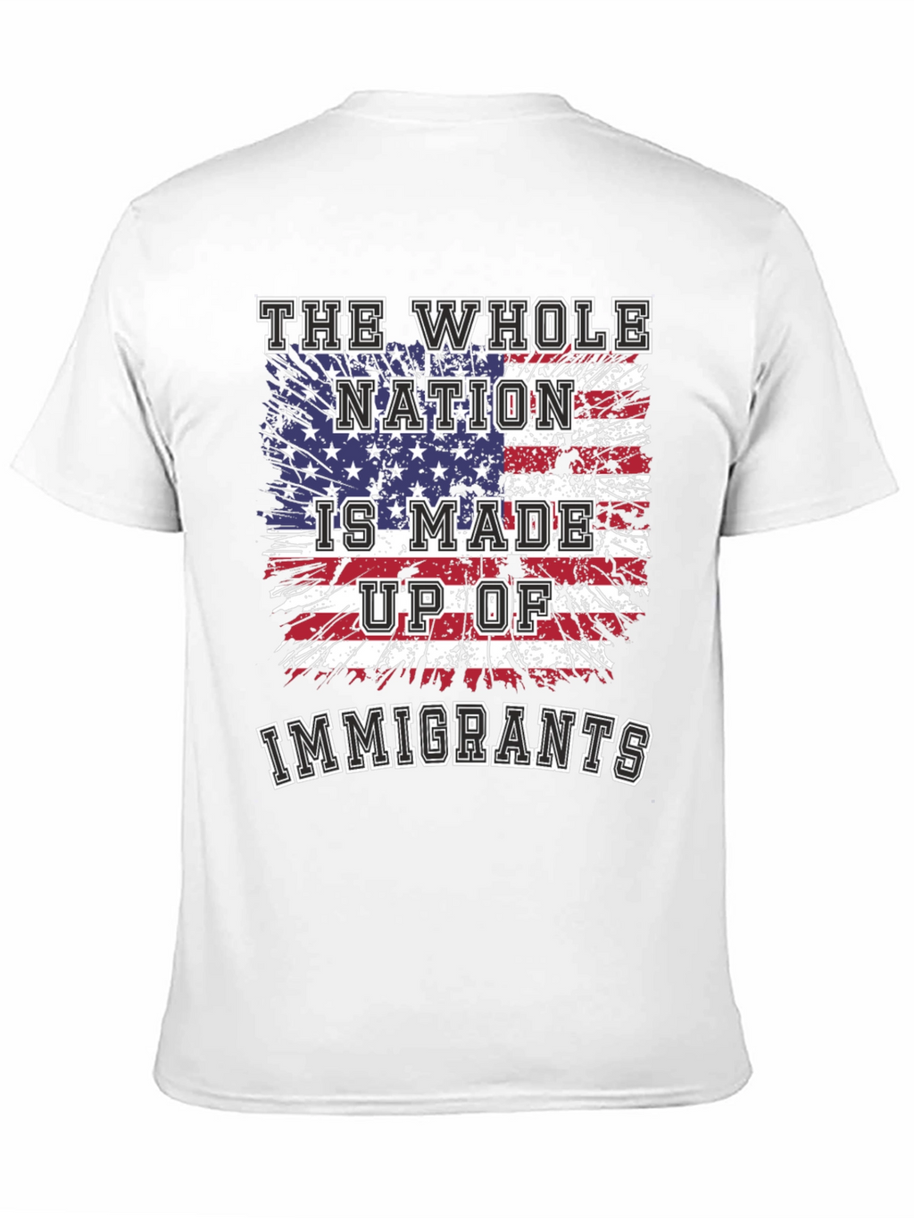 Immigrants USA Flag Graphic T-Shirt