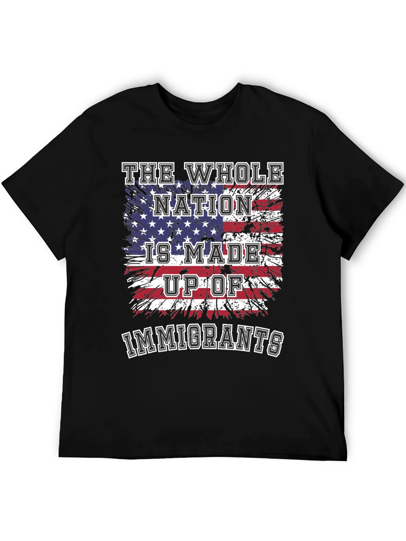 Immigrants USA Flag Graphic T-Shirt