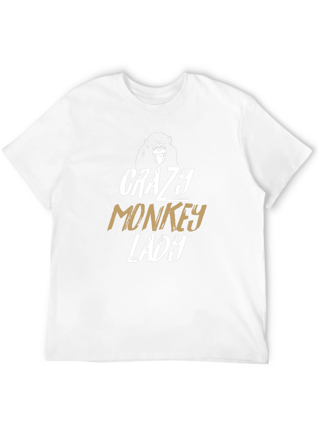 Crazy Monkey Lady Graphic Tee - Unique Design