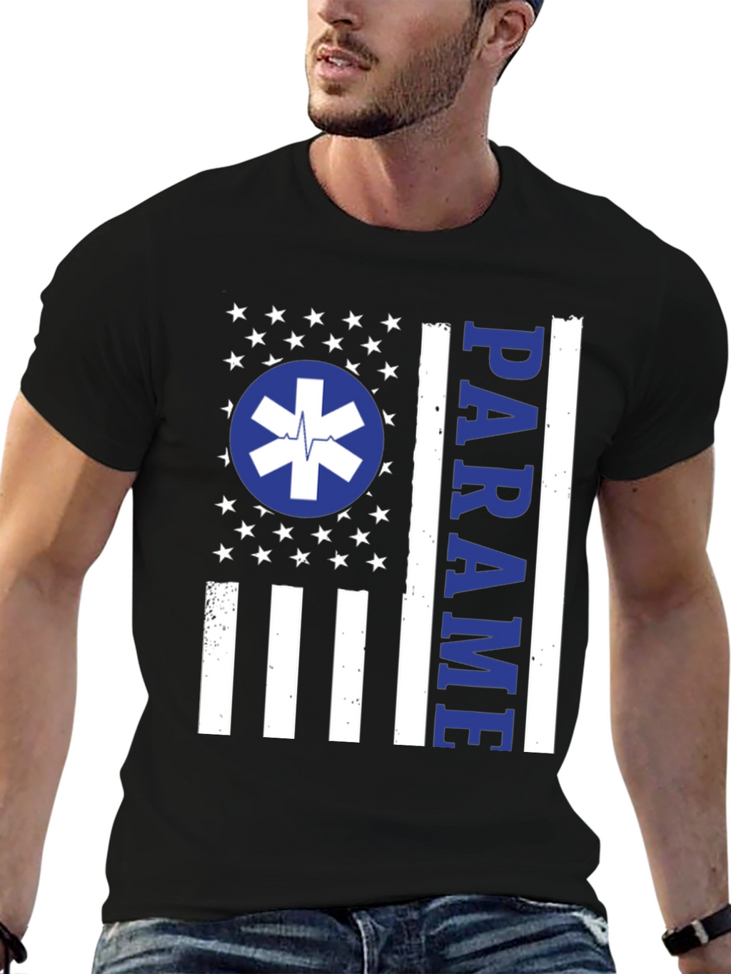 Paramedic American Flag T-Shirt - EMS Support