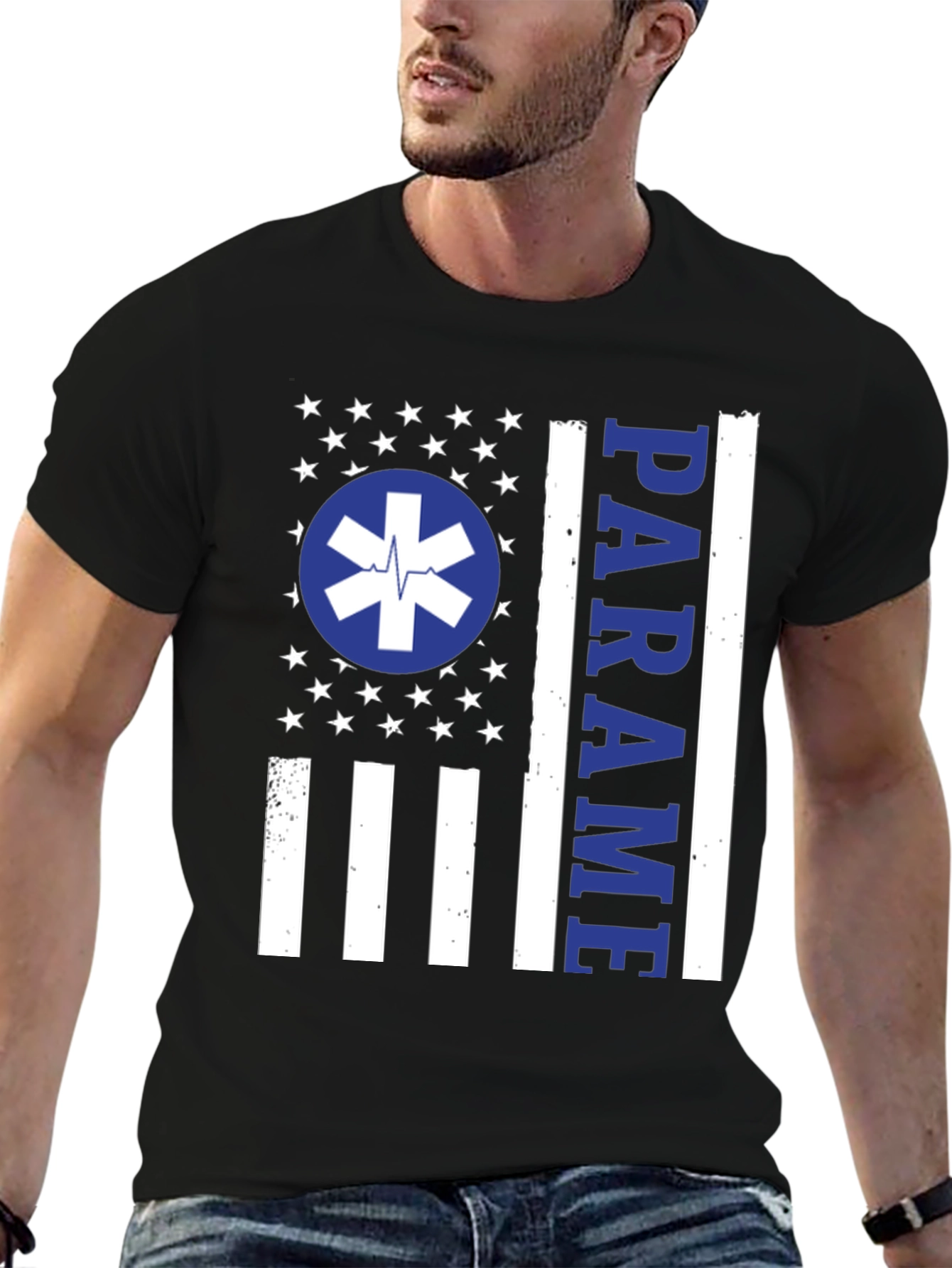Paramedic American Flag T-Shirt - EMS Support